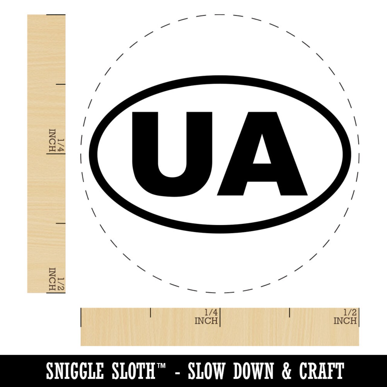 Ukraine UA Self-Inking Rubber Stamp for Stamping Crafting Planners